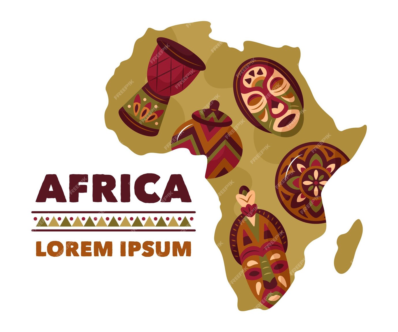 Free Vector | Africa map logo template