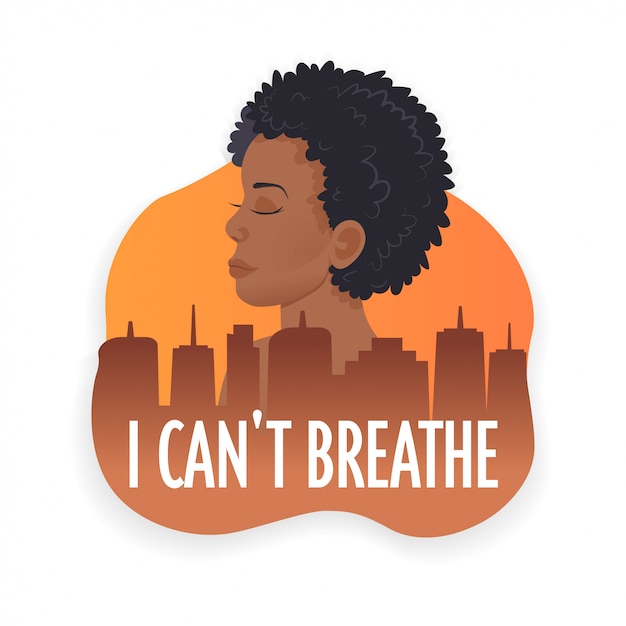 Premium Vector | African american woman against racial discrimination i ...