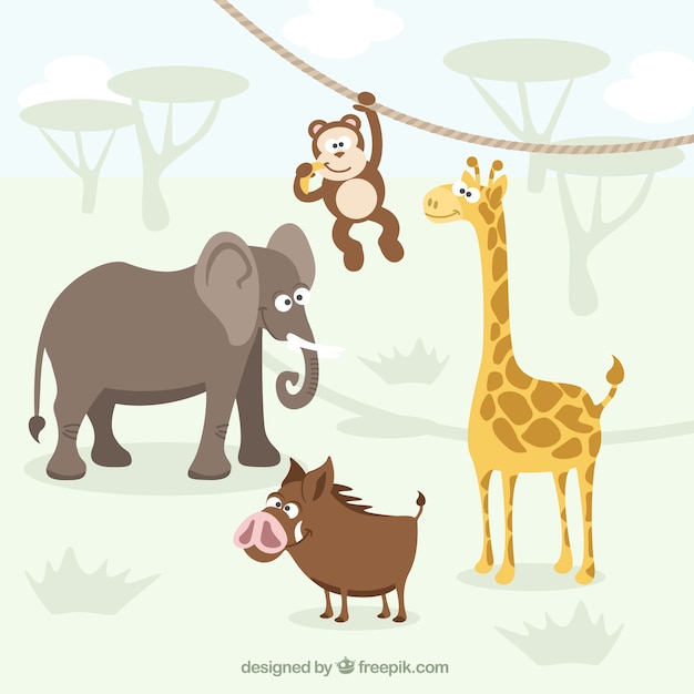 Download African animals | Free Vector