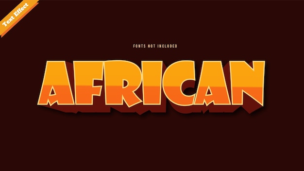 Premium Vector | African text effect design vector