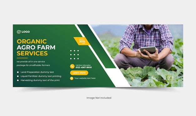 Premium Vector | Agro farm social media web banner or organic agro farm