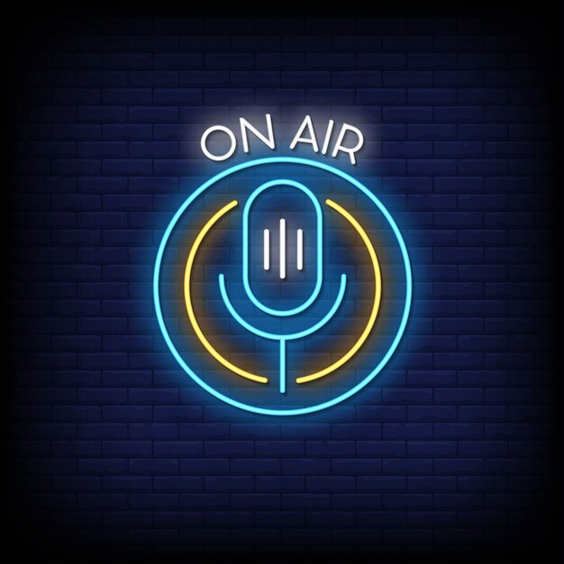 On air neon signs style text | Premium Vector