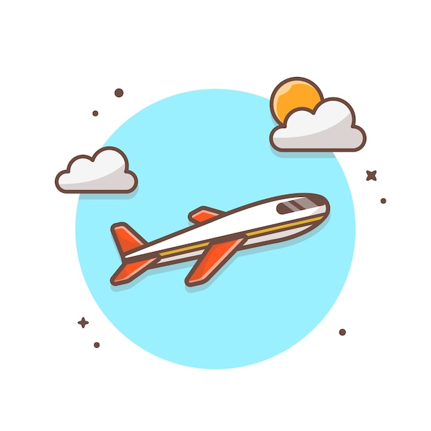 Premium Vector | Air plane icon illustration
