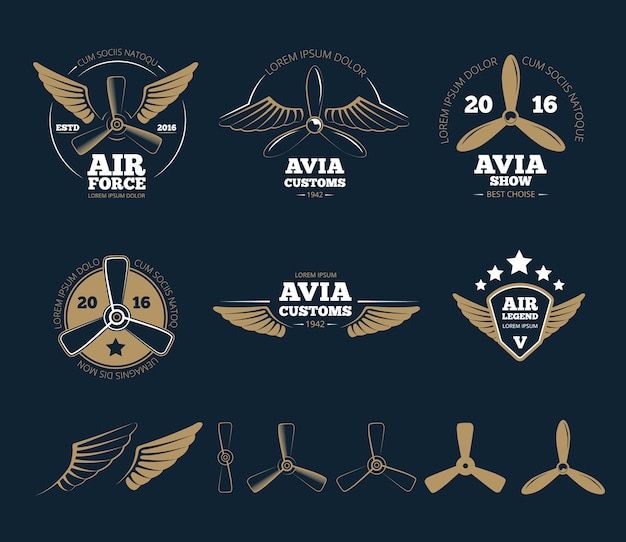 Aircraft Logos Clip Art