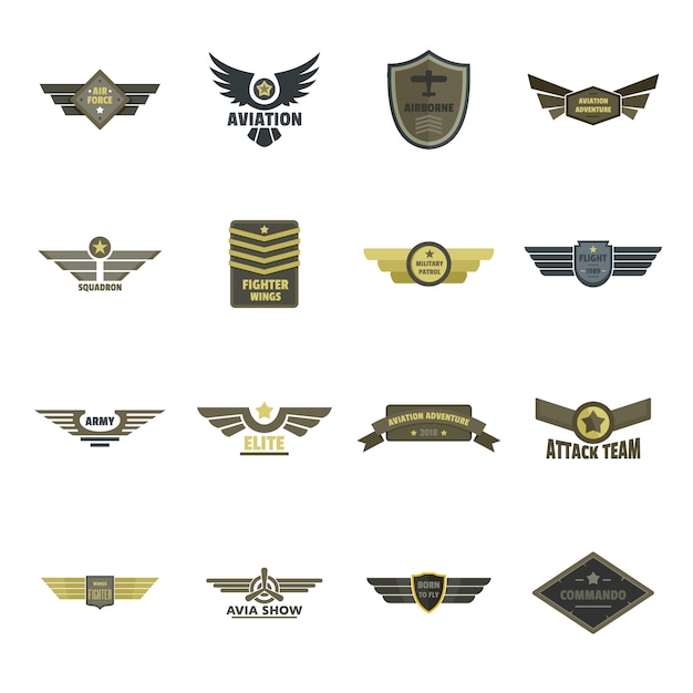 Download Free Airforce Navy Military Logo Icons Set Premium Vector Use our free logo maker to create a logo and build your brand. Put your logo on business cards, promotional products, or your website for brand visibility.