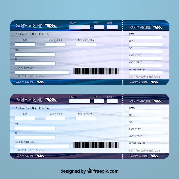 Editable Airline Ticket Template from image.freepik.com