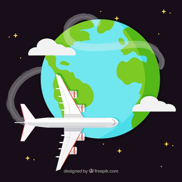 Airplane around the world