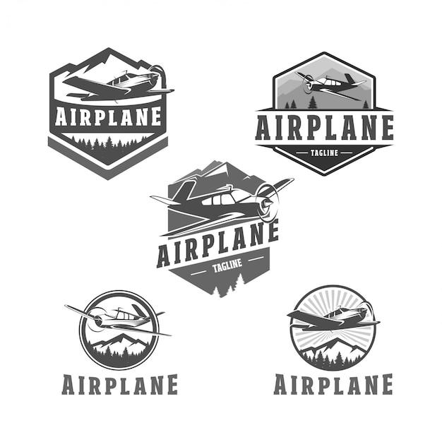 Download Free Airplane Badge Logo Premium Vector Use our free logo maker to create a logo and build your brand. Put your logo on business cards, promotional products, or your website for brand visibility.