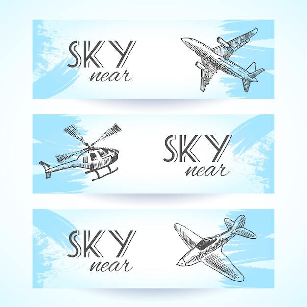 Airplane banners collection
