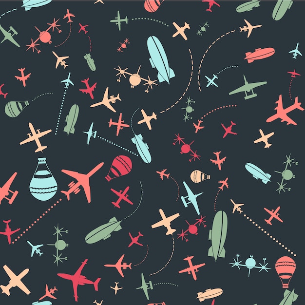Airplane pattern background