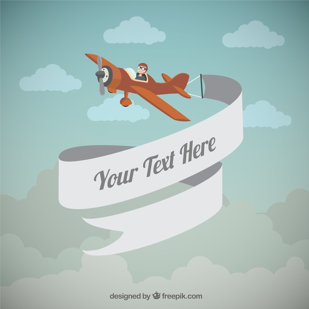 free clipart plane with banner - photo #47