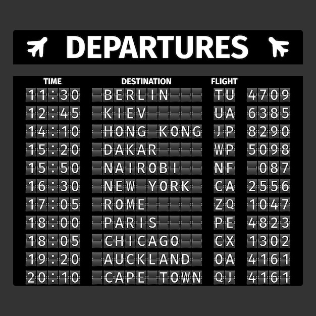 after effects airport departure board template download free