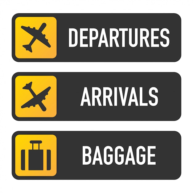 Airport Destination Signs