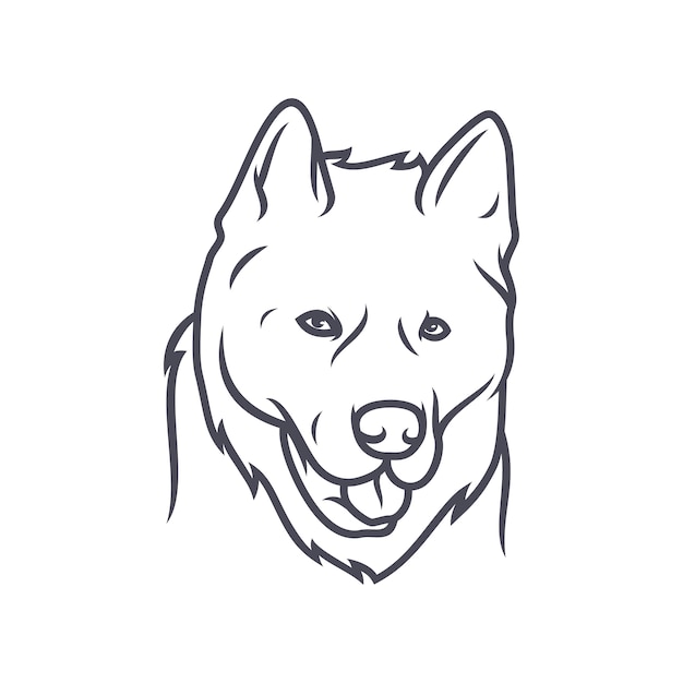 Premium Vector | Akita dog - vector logo/icon illustration mascot