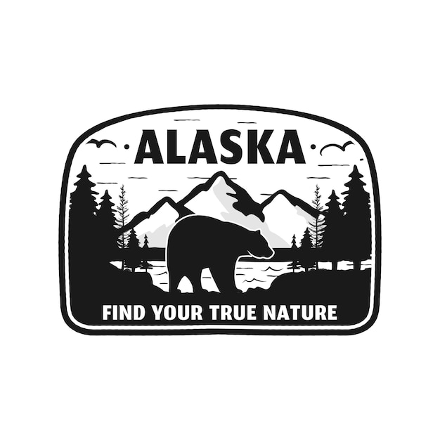 Premium Vector | Alaska logo