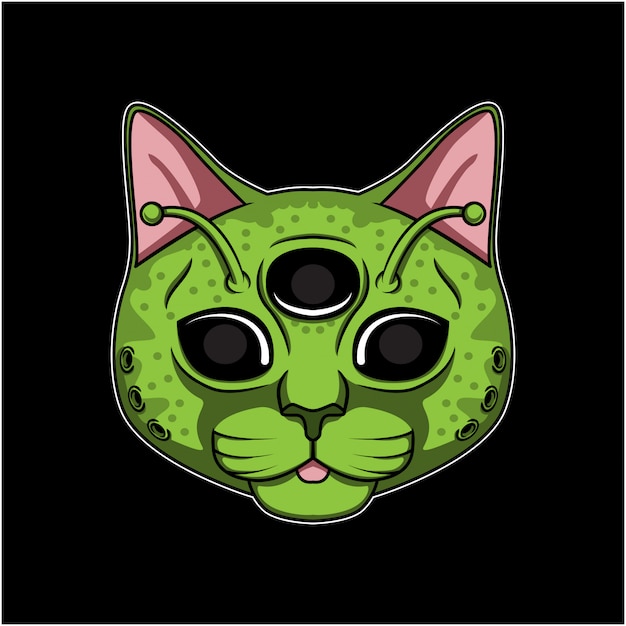 Premium Vector Alien cat