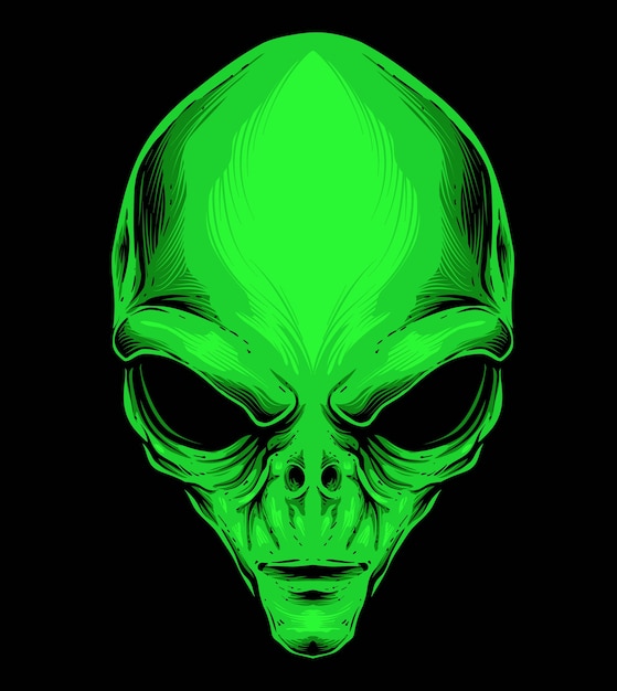 Premium Vector | Alien head vector