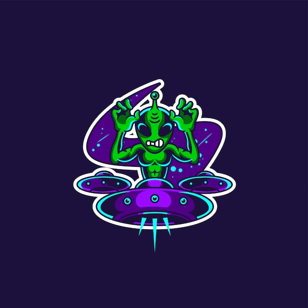 Download Free Alien Mascot And Esport Gaming Logo Premium Vector Use our free logo maker to create a logo and build your brand. Put your logo on business cards, promotional products, or your website for brand visibility.