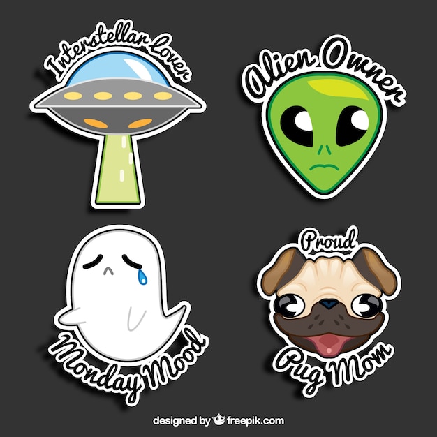 Alien stickers collection