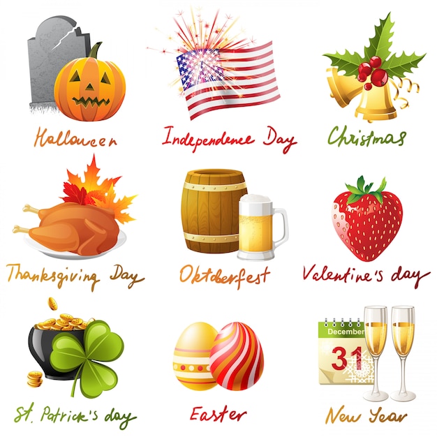 all-holidays-premium-vector