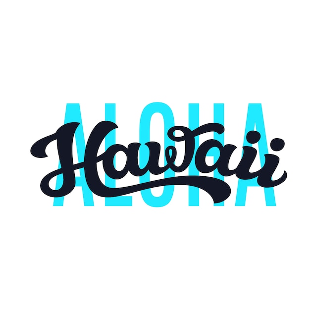 Premium Vector | Aloha hawaii typography