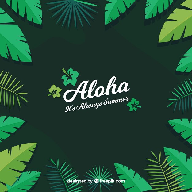 Aloha leaves background Vector | Free Download