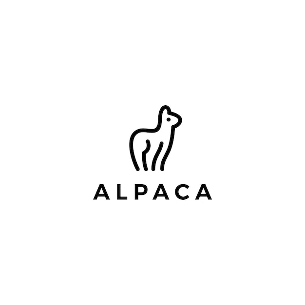 Premium Vector | Alpaca llama logo