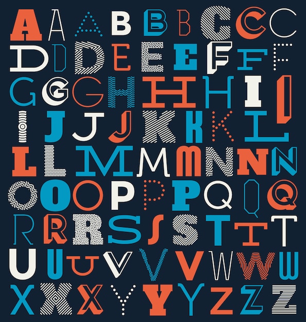 Alphabet background design Vector | Free Download