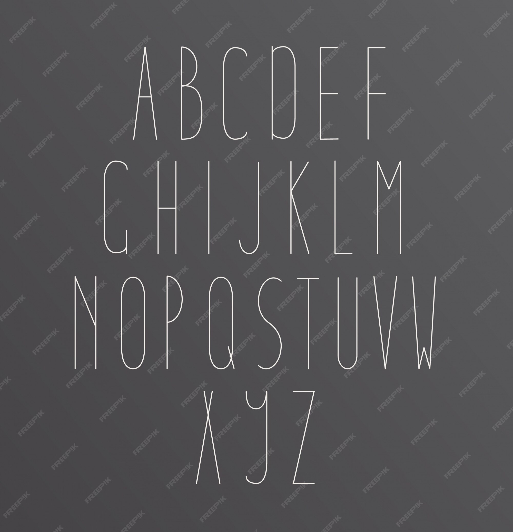 Premium Vector Alphabet Font Letters