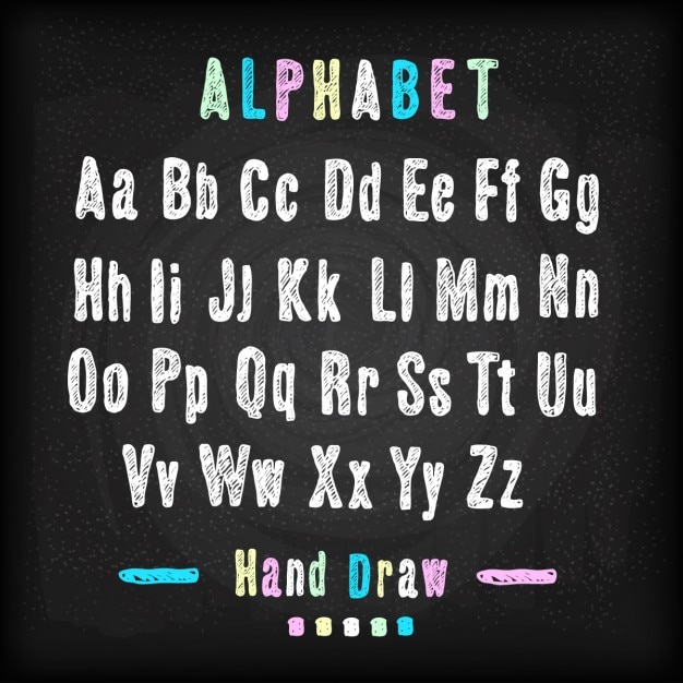 real chalkboard alphabet