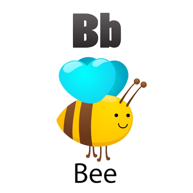 Premium Vector | Alphabet Letter B-bee