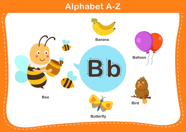 Alphabet Letter B | Premium Vector