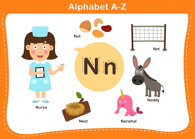 Alphabet letter n illustration | Premium Vector