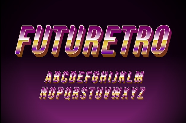 free-vector-alphabet-letters-and-future-retro-words-3d-retro-effect