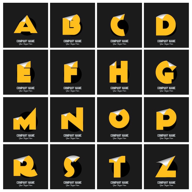 アルファベットロゴコレクション 無料のベクター