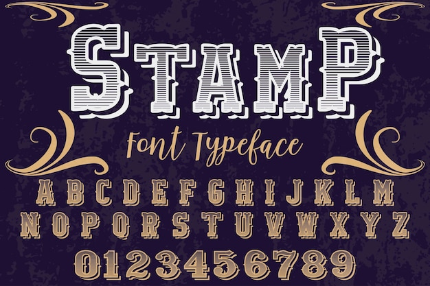 Premium Vector | Alphabet stamp