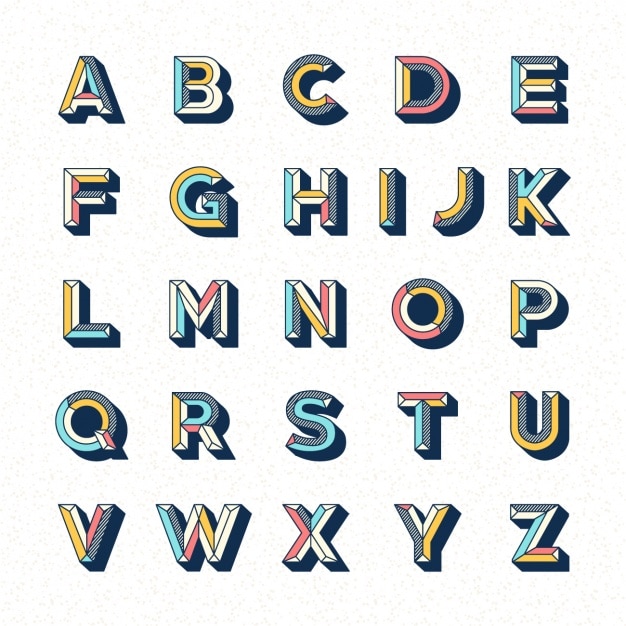 アルファベットのテンプレートデザイン 無料のベクター