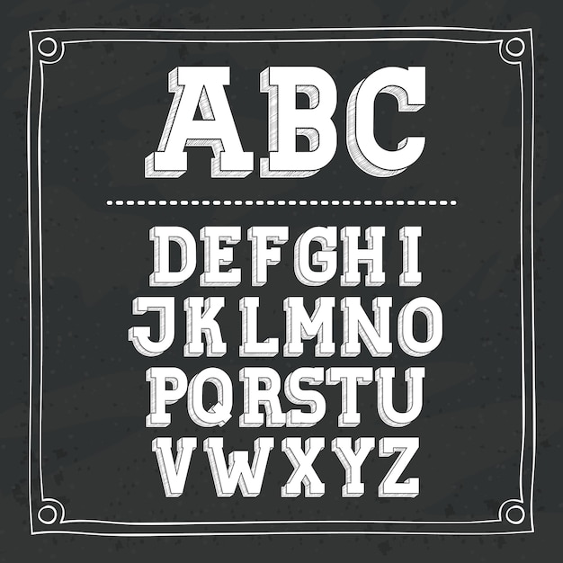 real chalkboard alphabet