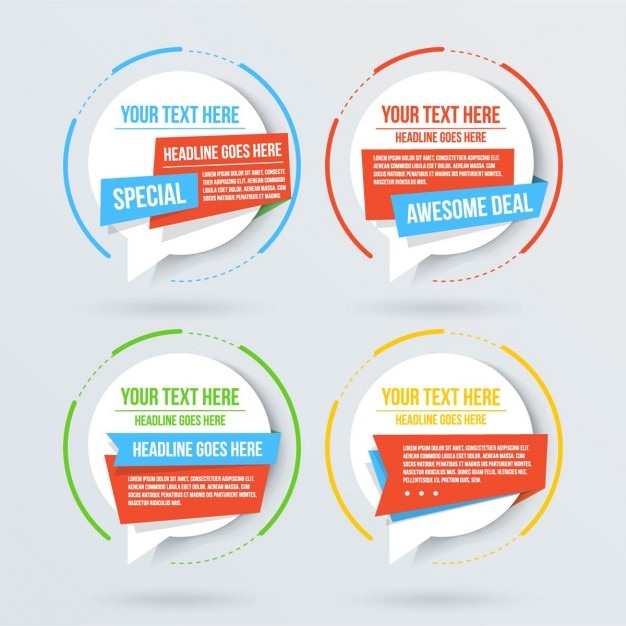 Free Vector Amazing templates for text