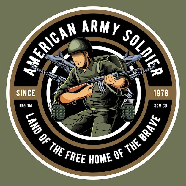 Download American army soldier | Premium Vector