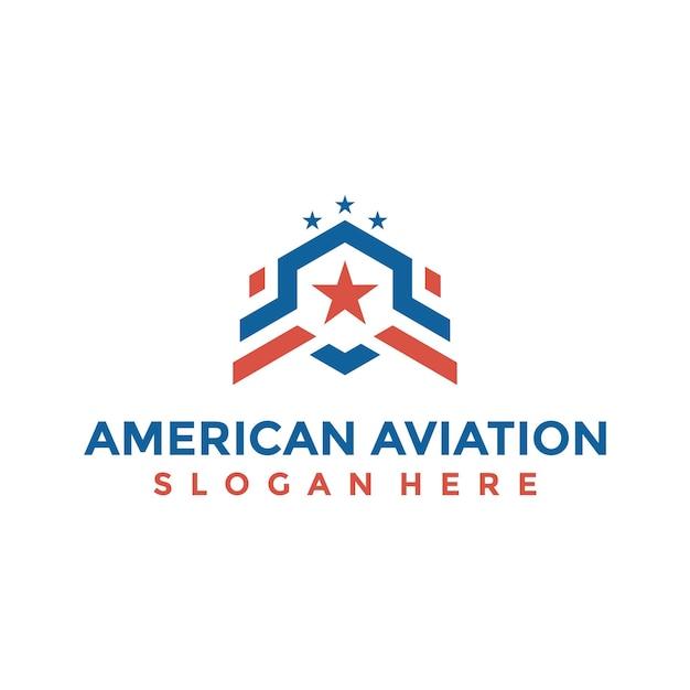 Premium Vector | American aviation college logo design