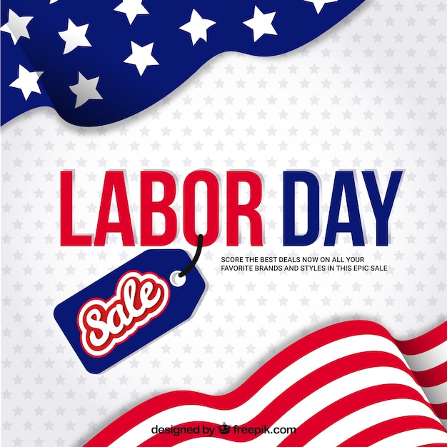 Free Vector | American background of labor day sales