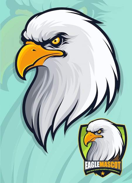 Premium Vector American Bald Head Eagle Head For Mascot And Logo Design