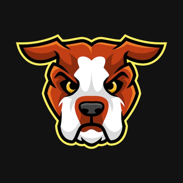 Download Premium Vector | American bulldog head mascot or character ...