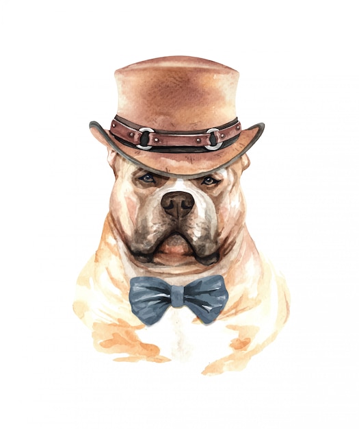 Download Free American Bully Dog Watercolor With Costume Premium Vector Use our free logo maker to create a logo and build your brand. Put your logo on business cards, promotional products, or your website for brand visibility.