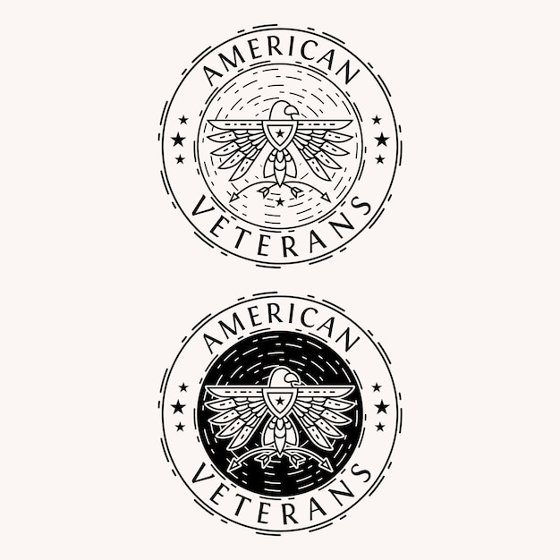Download American eagle badge logo | Premium Vector
