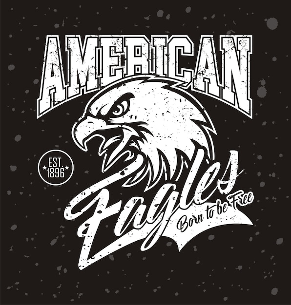 Download American eagle head logo for t-shirt Vector | Premium Download