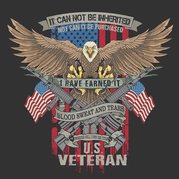 Download Free American Eagle Veteran Emblem Illustration Premium Vector Use our free logo maker to create a logo and build your brand. Put your logo on business cards, promotional products, or your website for brand visibility.