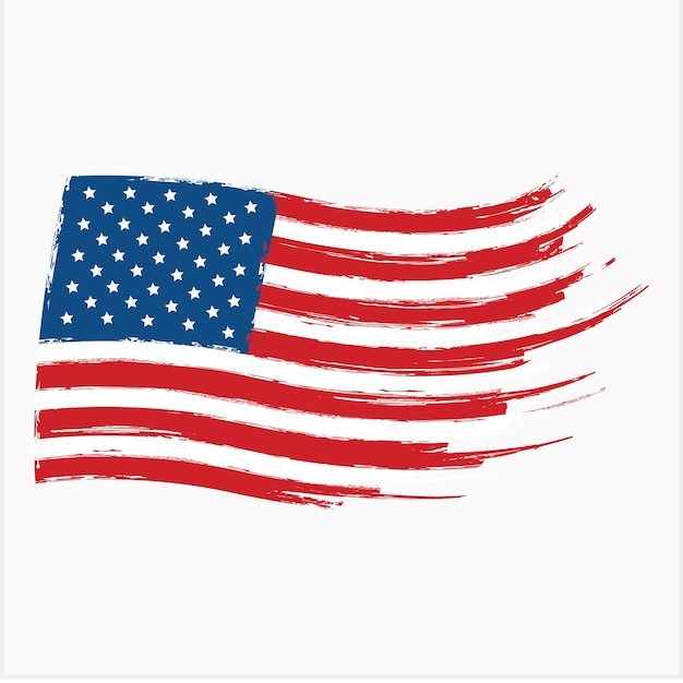 Premium Vector American Flag Grunge Vector 