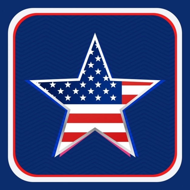 Download American flag inside a star background Vector | Free Download